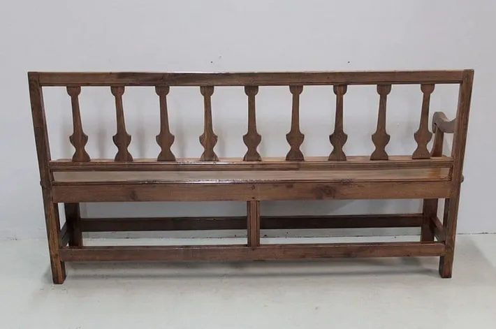 Pamono Long Antique Chestnut Wood Bench Clearance