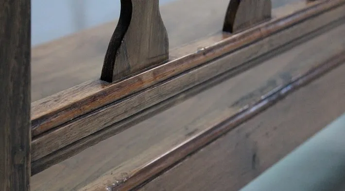 Pamono Long Antique Chestnut Wood Bench Clearance