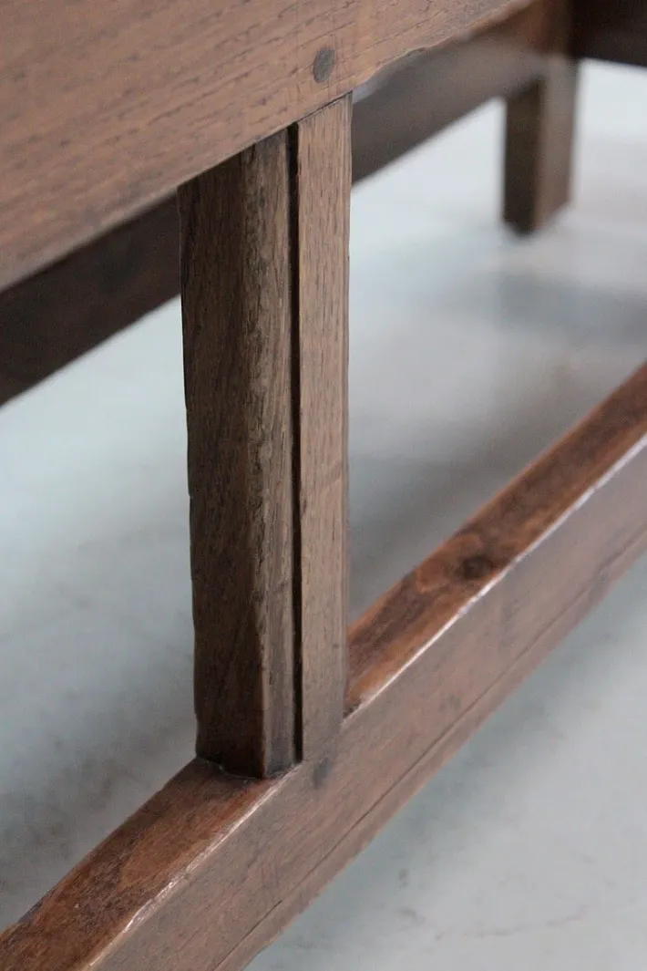 Pamono Long Antique Chestnut Wood Bench Clearance