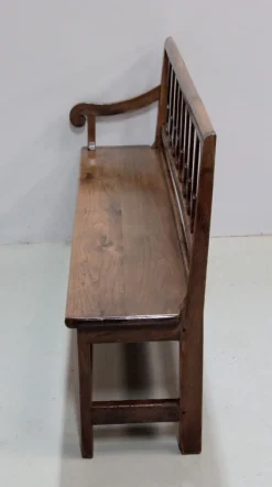 Pamono Long Antique Chestnut Wood Bench Clearance