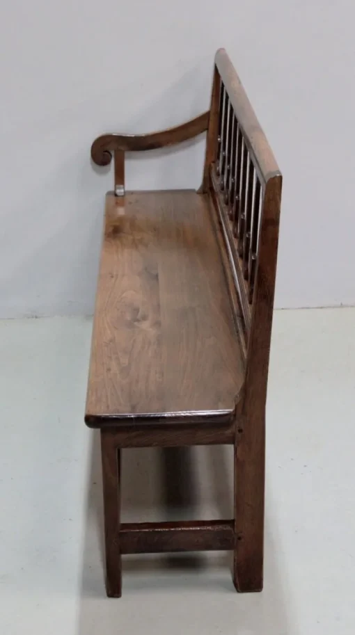 Pamono Long Antique Chestnut Wood Bench Clearance