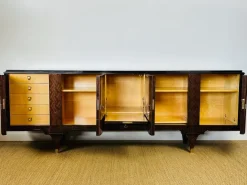 Pamono Long Art Deco Sideboard in Macassar and Zebrano by André Arbus, 1940 Online