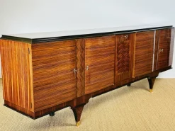 Pamono Long Art Deco Sideboard in Macassar and Zebrano by André Arbus, 1940 Online