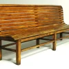 Pamono Long Indoor Railway Station Bench in Beech, 1930 Sale