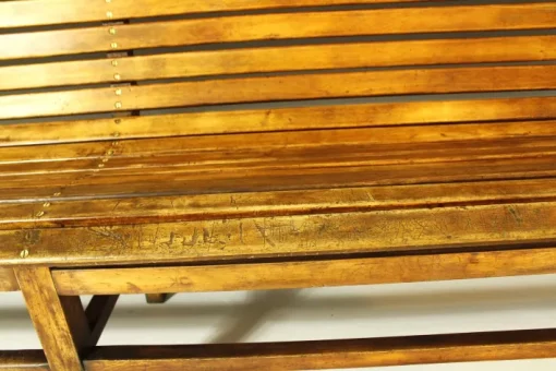 Pamono Long Indoor Railway Station Bench in Beech, 1930 Sale
