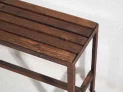 Pamono Long Metal Bench, 1920s Hot