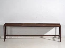Pamono Long Metal Bench, 1920s Hot