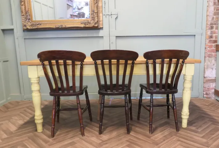 Pamono Long Pine Farmhouse Table, 1950s New