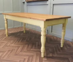 Pamono Long Pine Farmhouse Table, 1950s New