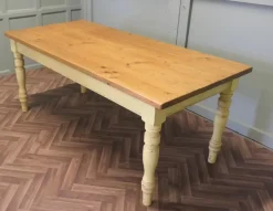 Pamono Long Pine Farmhouse Table, 1950s New