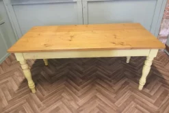 Pamono Long Pine Farmhouse Table, 1950s New