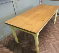 Pamono Long Pine Farmhouse Table, 1950s New