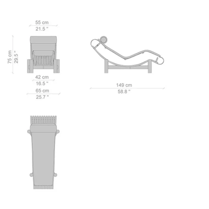 Pamono Long Tokyo Chaise by Charlotte Perriand for Cassina Sale