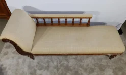 Pamono Long Victorian Mahogany Chaise Lounge, England, 19th Century New
