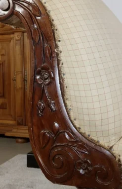 Pamono Long Victorian Mahogany Chaise Lounge, England, 19th Century New