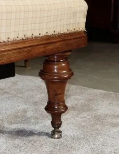 Pamono Long Victorian Mahogany Chaise Lounge, England, 19th Century New