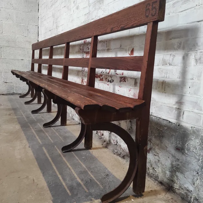 Pamono Long Wooden Church Bench Clearance