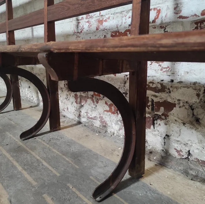 Pamono Long Wooden Church Bench Clearance