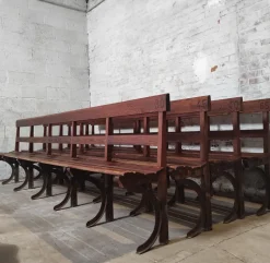 Pamono Long Wooden Church Bench Clearance