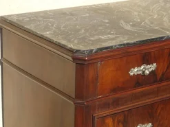 Pamono Louis Philippe Chest of Drawers in Walnut and Burl Walnut from Befos Best