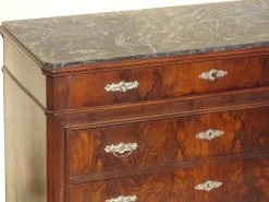 Pamono Louis Philippe Chest of Drawers in Walnut and Burl Walnut from Befos Best