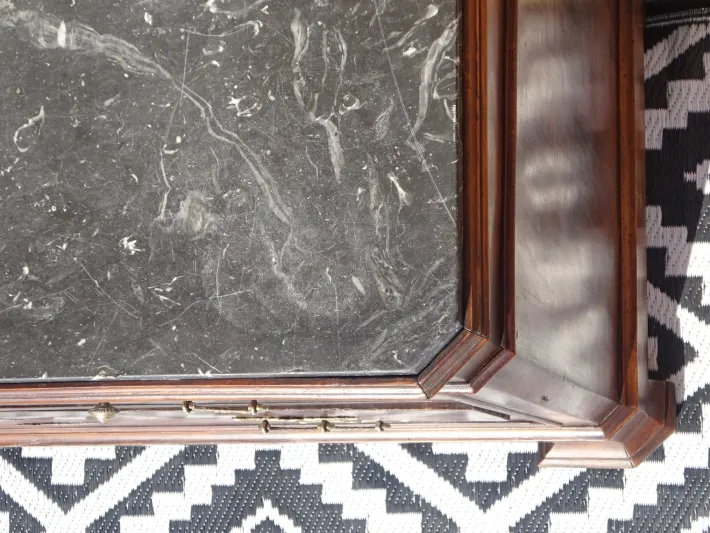 Pamono Louis Philippe Chest of Drawers in Walnut and Burl Walnut from Befos Best