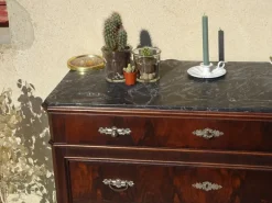 Pamono Louis Philippe Chest of Drawers in Walnut and Burl Walnut from Befos Best