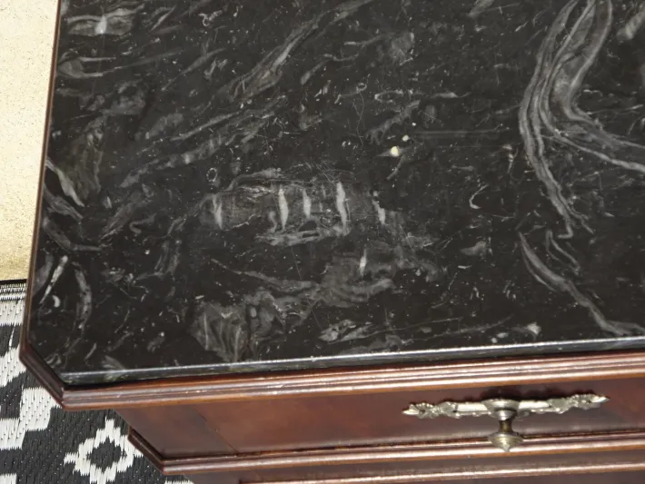 Pamono Louis Philippe Chest of Drawers in Walnut and Burl Walnut from Befos Best