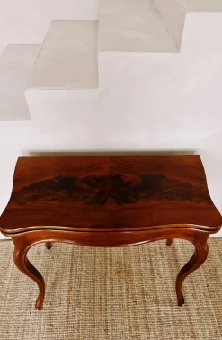 Pamono Louis Philippe Mahogany Game Table Outlet