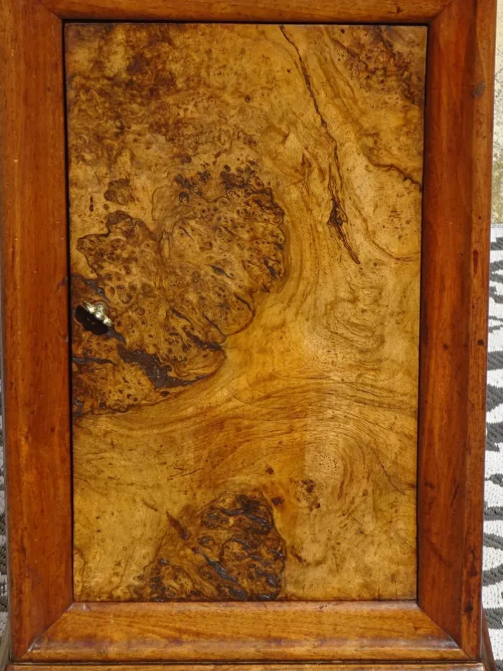 Pamono Louis Philippe Walnut and Burl Walnut Bedside Table Discount