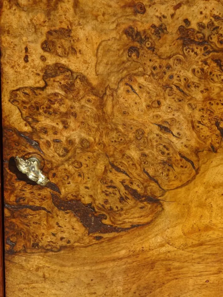 Pamono Louis Philippe Walnut and Burl Walnut Bedside Table Discount