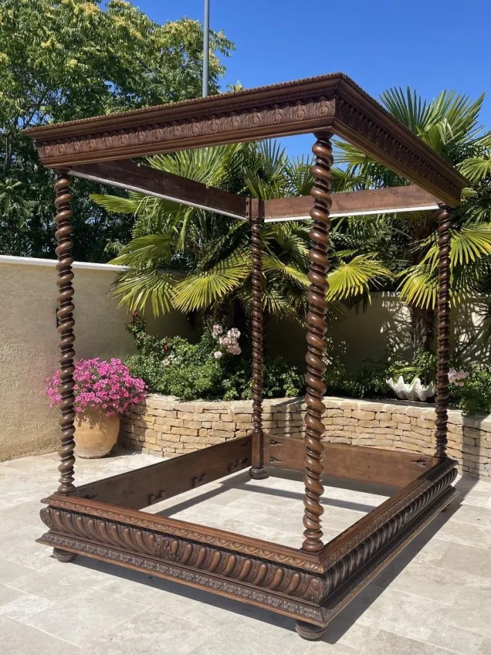 Pamono Louis XIII Style Château Four-Poster Bed Best