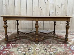 Pamono Louis XIII Style Coffee Table with Crisscross Pattern