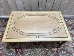 Pamono Louis XIII Style Coffee Table with Crisscross Pattern