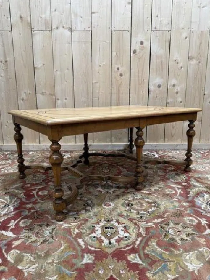 Pamono Louis XIII Style Coffee Table with Crisscross Pattern