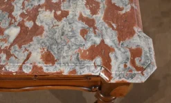 Pamono Louis XIII Style Game Table in Walnut and Marble, Early 20th Century Clearance