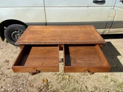 Pamono Louis XIII Style Oak 2-Drawer Desk with Twisted Legs Sale