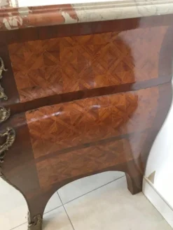 Pamono Louis XIV Style Chest of Drawers in Marquetry Wood with Chiseled Bronze Outlet