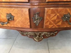 Pamono Louis XIV Style Chest of Drawers in Marquetry Wood with Chiseled Bronze Outlet