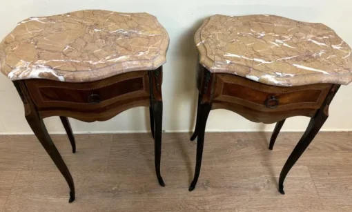 Pamono Louis XV Ceremonial Tables in Precious Wood, Set of 2 Sale