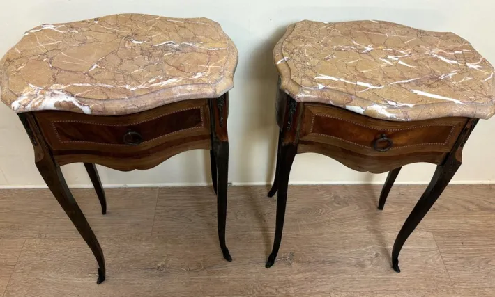 Pamono Louis XV Ceremonial Tables in Precious Wood, Set of 2 Sale