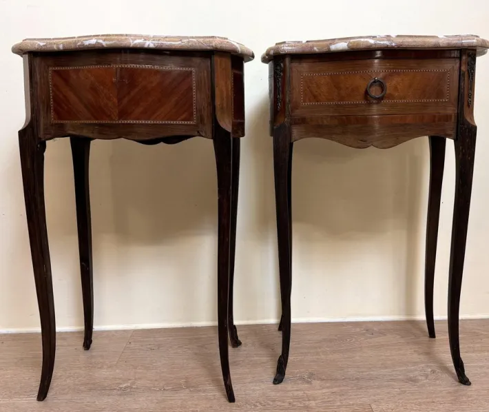 Pamono Louis XV Ceremonial Tables in Precious Wood, Set of 2 Sale