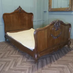Pamono Louis XV French Golden Walnut Bed New