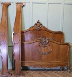 Pamono Louis XV French Golden Walnut Bed New