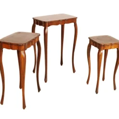 Pamono Louis XV French Nesting Tables in Walnut, 1930, Set of 3 Hot