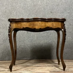 Pamono Louis XV Game Table in Marquetry Outlet