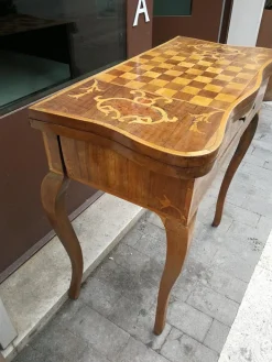 Pamono Louis XV Inlaid Wood Game Table Hot