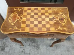 Pamono Louis XV Inlaid Wood Game Table Hot
