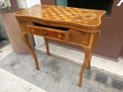 Pamono Louis XV Inlaid Wood Game Table Hot