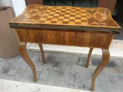 Pamono Louis XV Inlaid Wood Game Table Hot